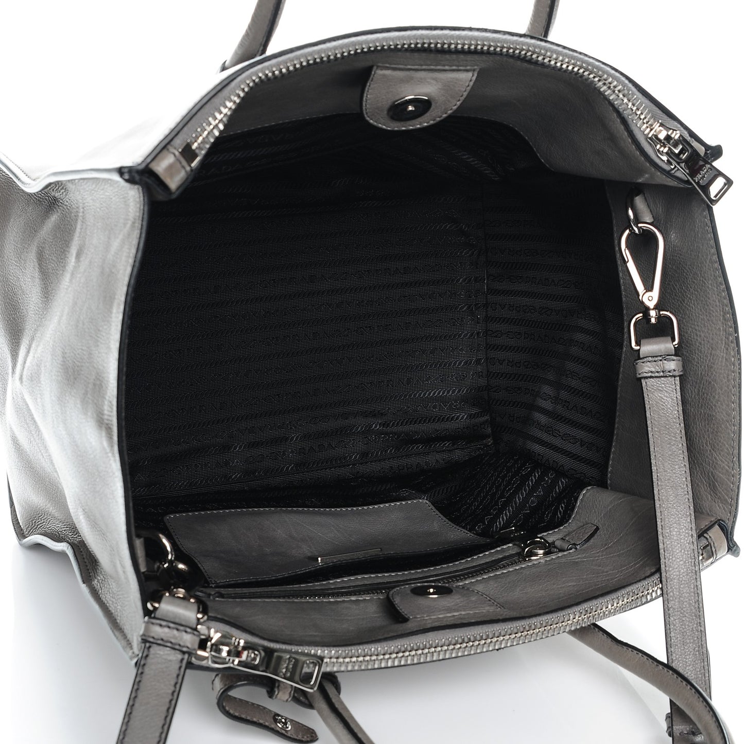 Glace Calf Twin Pocket Tote Marmo