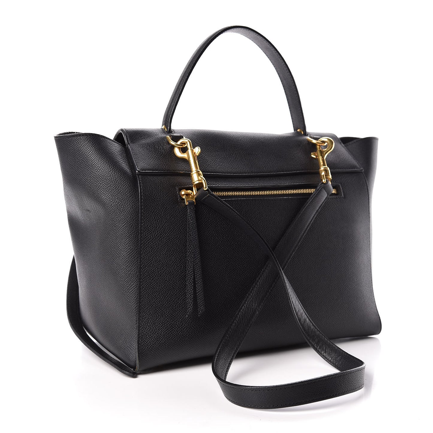 Grained Calfskin Mini Belt Bag Black