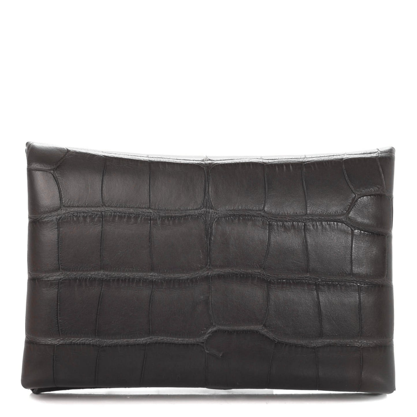 Matte Alligator Calvi Card Case Graphite