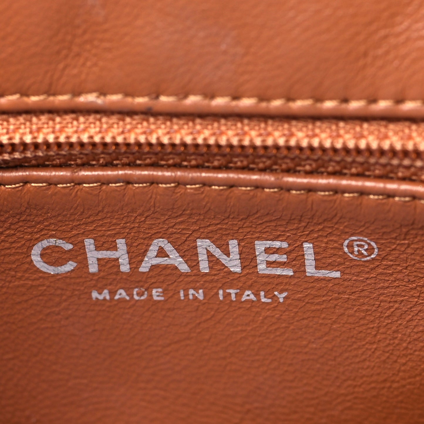 Caviar Quilted Timeless Clutch Light Brown