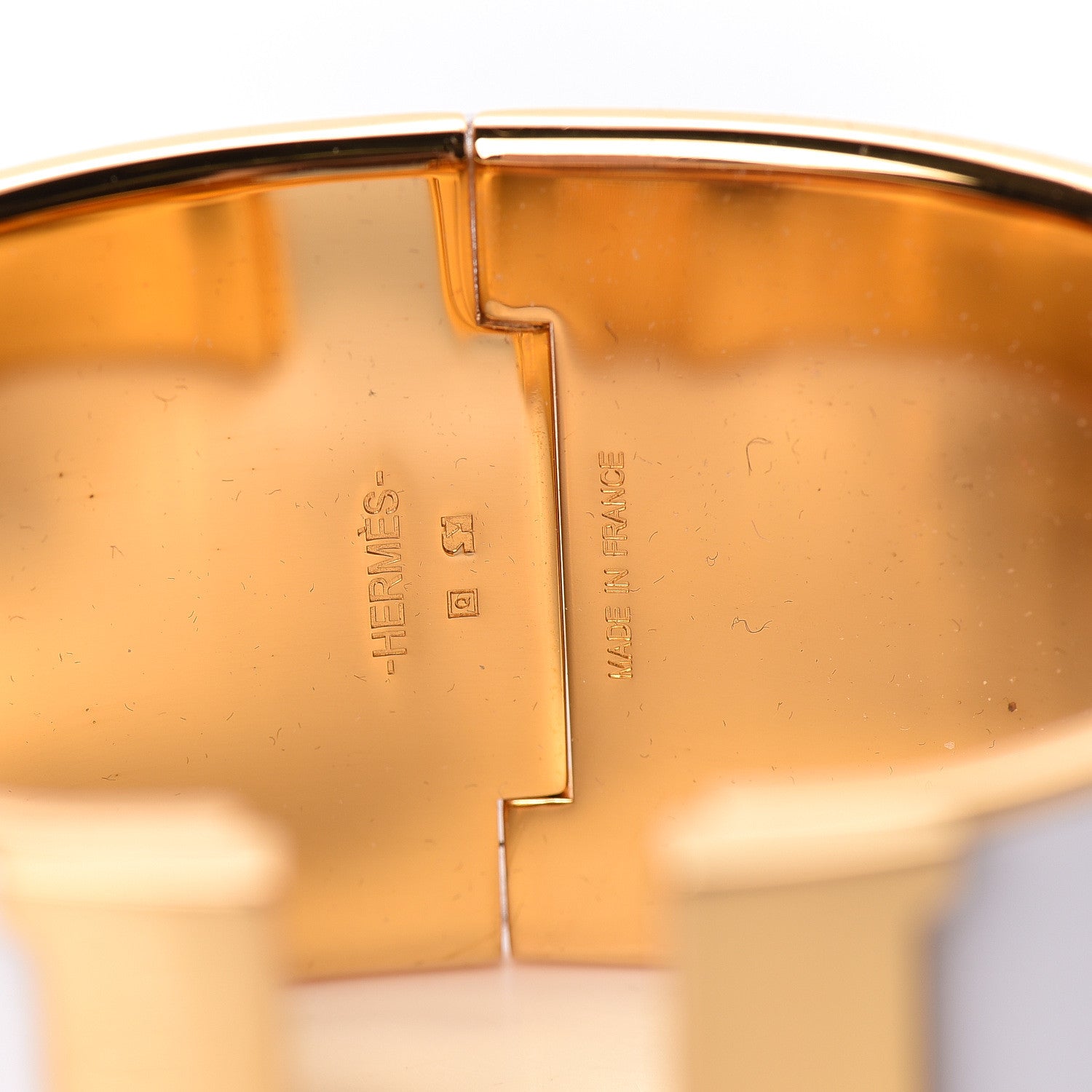 Hermes Enamel Extra Wide Clic Clac H Bracelet PM White 4 of 6