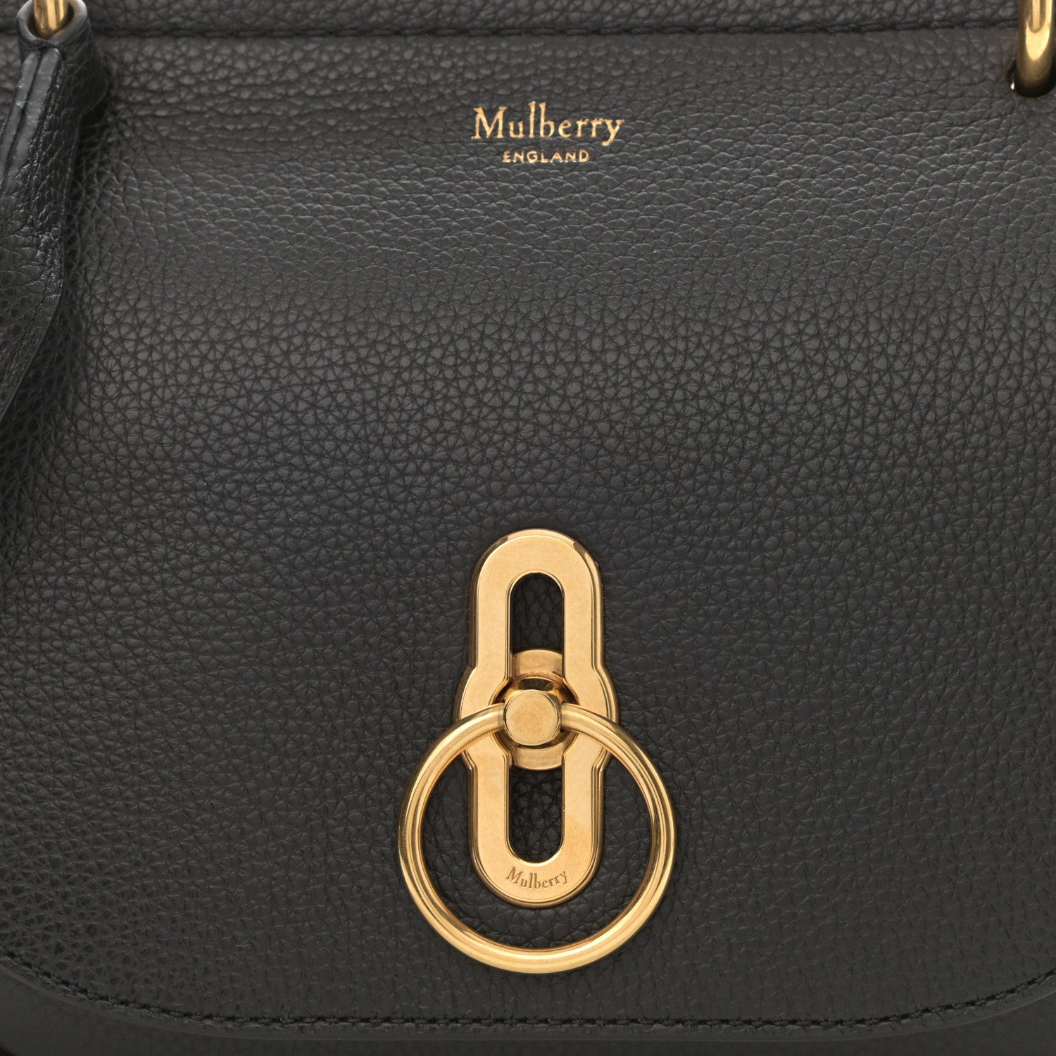 Mulberry Small Classic Grain Calfskin Small Amberley Satchel Black 6 of 10