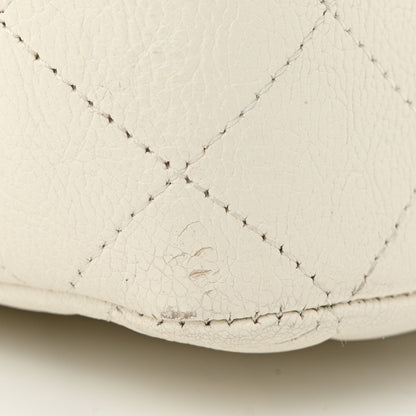 Chanel Crumpled Calfskin Quilted Medium Double Flap White 11 of 12