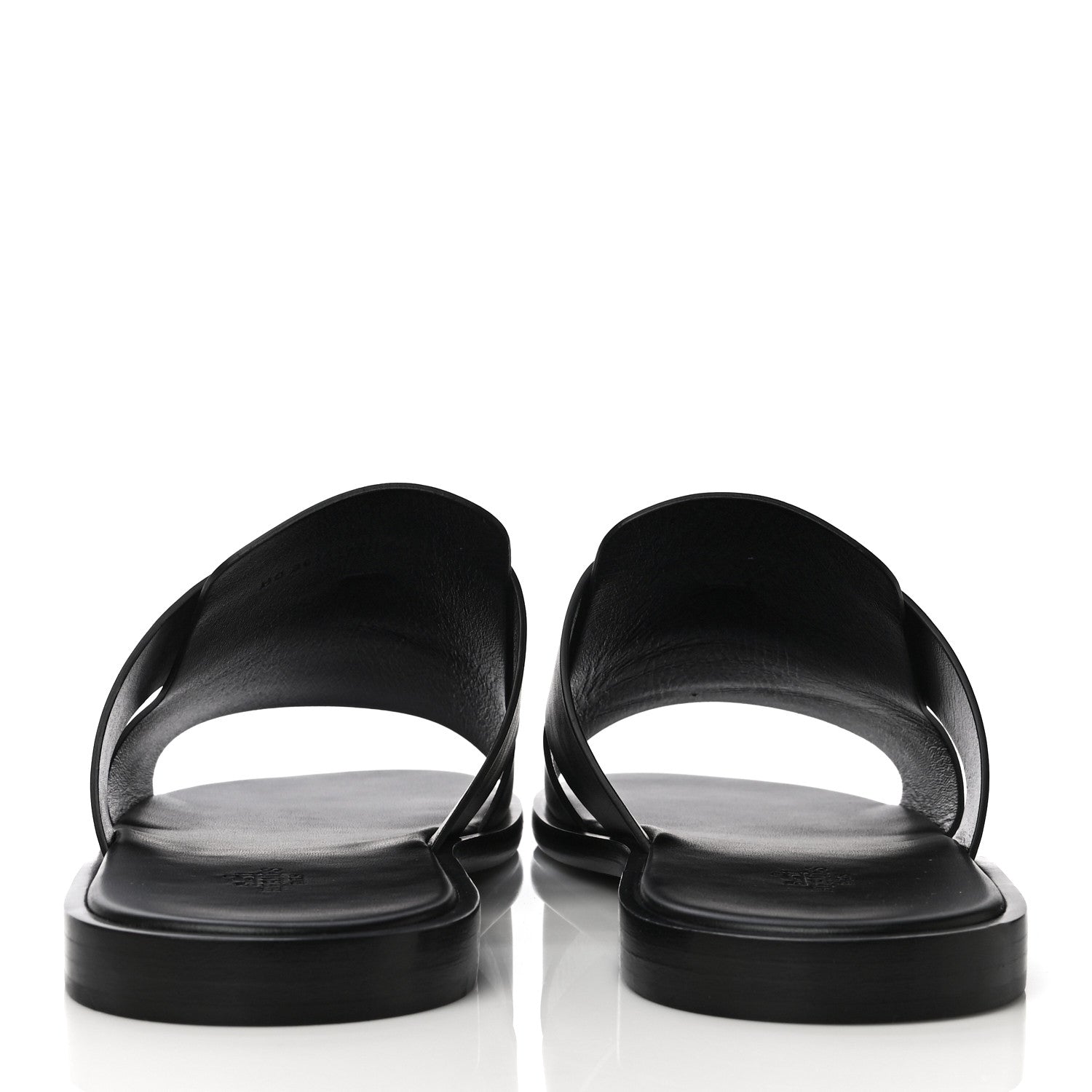 Hermes Calfskin Mens Arles Mules 46 Black 6 of 10