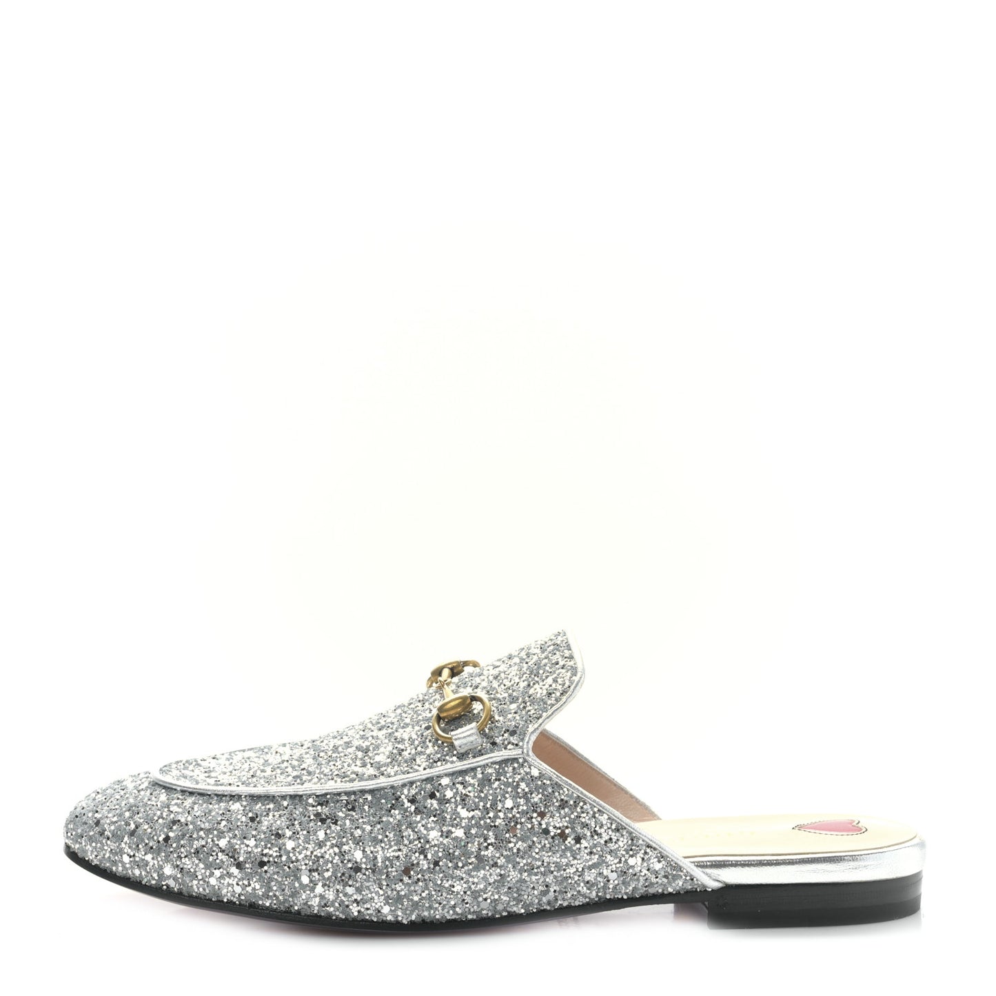 Glitter Womens Princetown Slippers 39 Silver