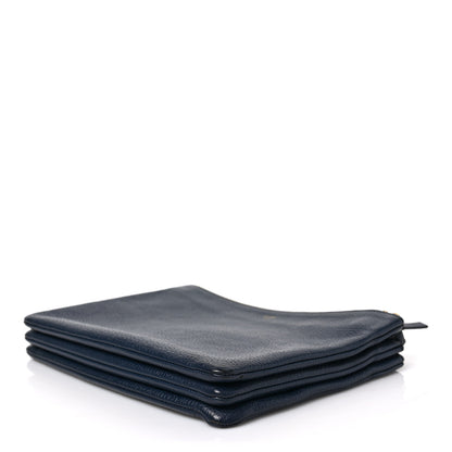 Celine Goatskin Large Trio Crossbody Bag Dark Blue 9 of 10