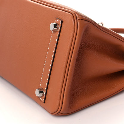 Hermes Taurillon Novillo Verso Birkin 25 Gold Gris Tourterelle 10 of 11