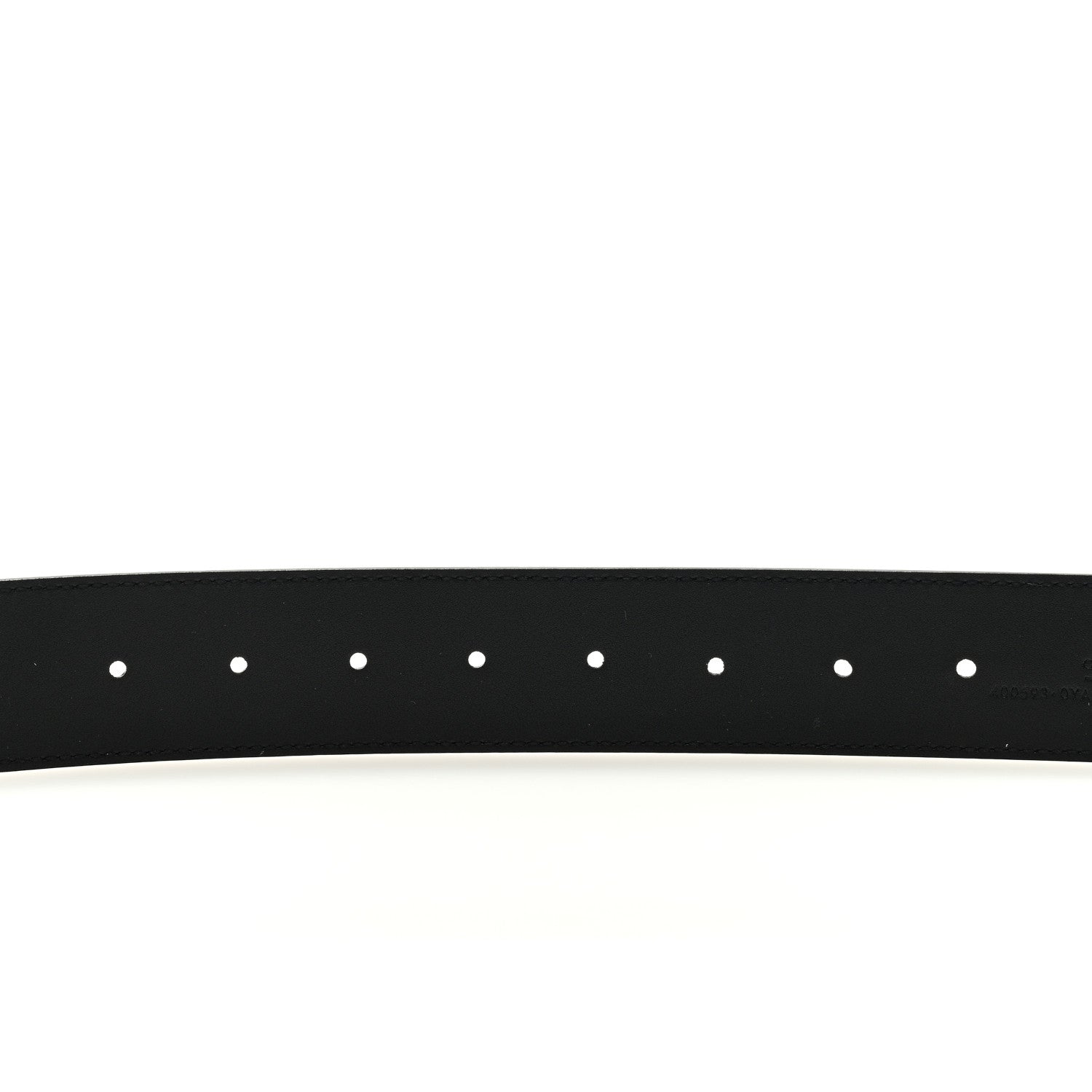 Gucci Plutone Calfskin Palladium Double G 40mm Belt 95 38 Black 3 of 4