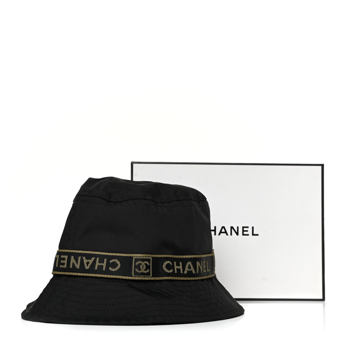 Nylon Logo Bucket Hat M Black