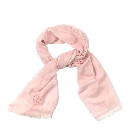 Chanel Cashmere Silk CC Fringe Scarf Pink 1 of 4
