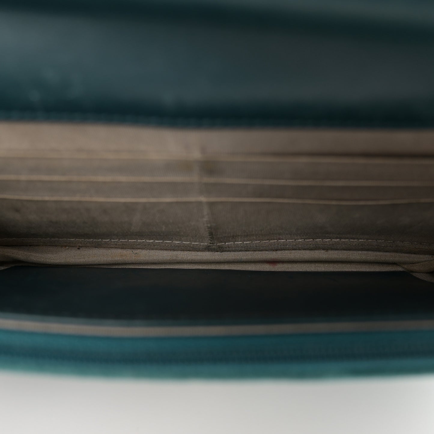 Velvet Quilted Boy Wallet On Chain WOC Teal