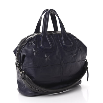 Givenchy Calfskin Star Embossed Studded Medium Nightingale Navy 3 of 10