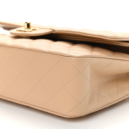 Chanel Caviar Quilted Medium Double Flap Beige 10 of 10