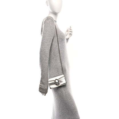 Gucci Metallic Calfskin Super Mini Dionysus Shoulder Bag Silver 2 of 11