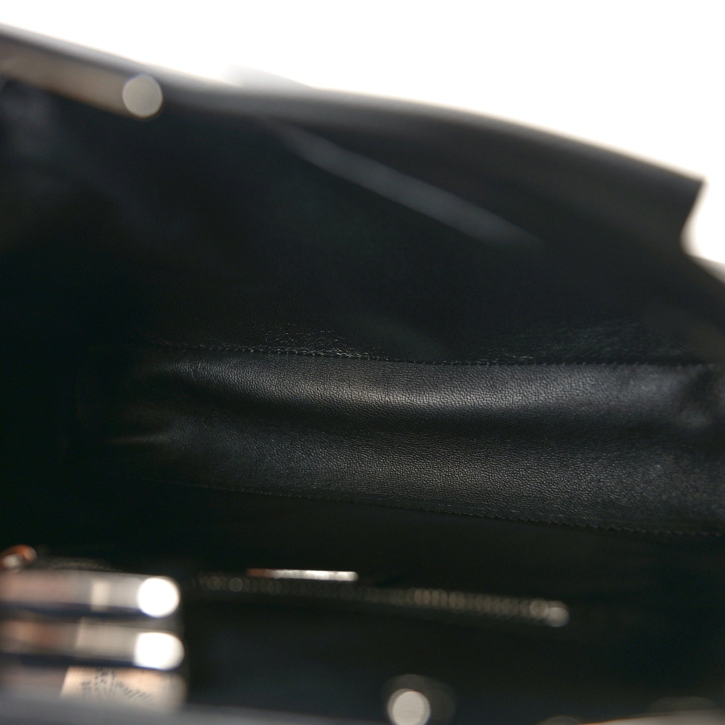 Nappa Waves Bi-Color Mini Peekaboo Iconic Satchel Black Turchese