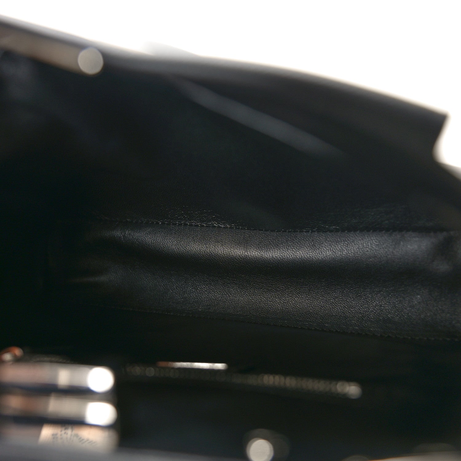 Fendi Nappa Waves Bi-Color Mini Peekaboo Iconic Satchel Black Turchese 5 of 9