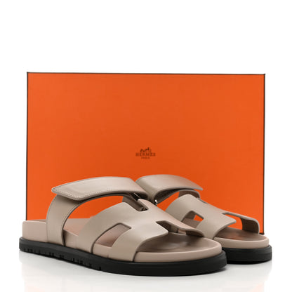 Hermes Calfskin Womens Chypre Sandals 36 Beige Mastic 9 of 9