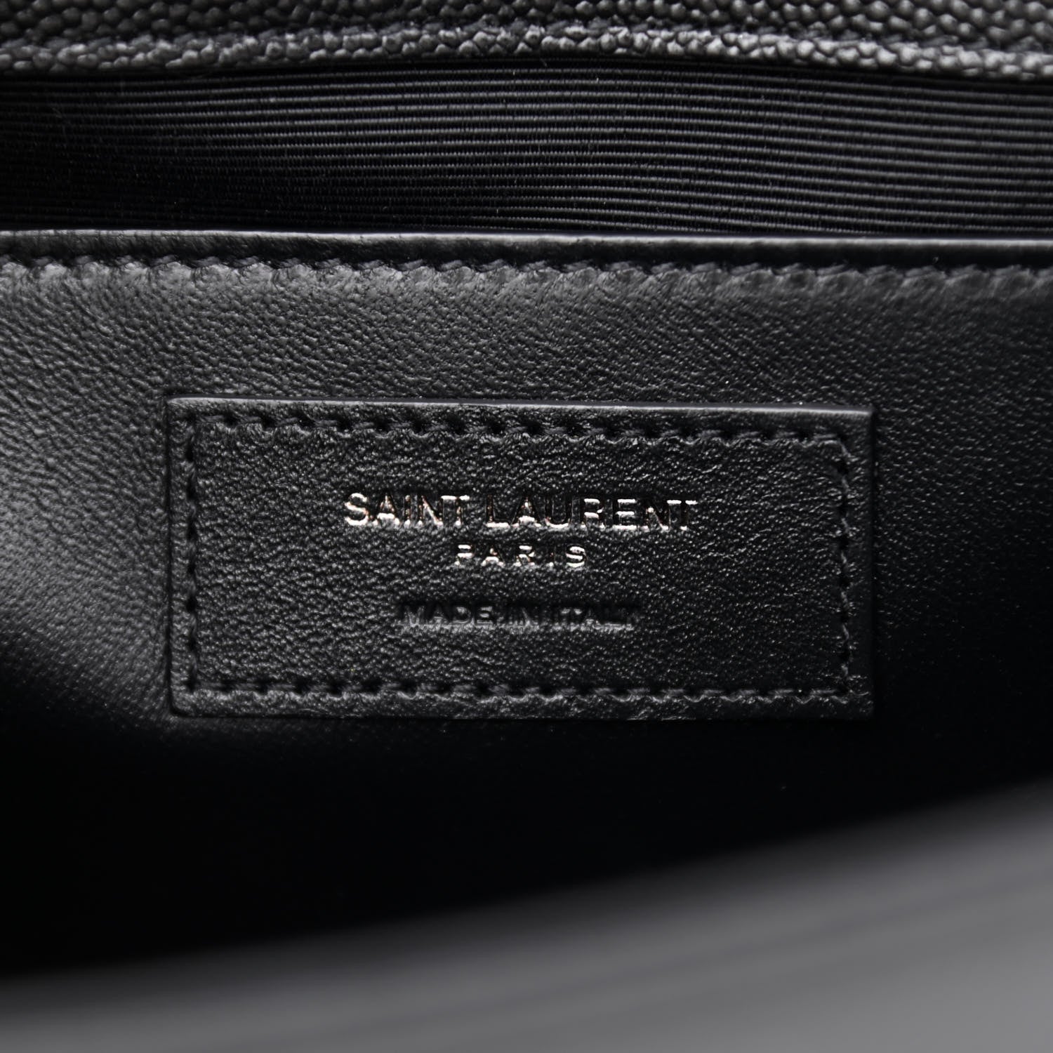 Saint Laurent Grain De Poudre Medium Classic Monogram Kate Satchel Black 6 of 12