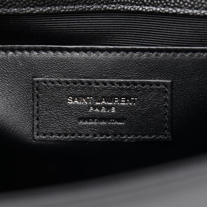 Saint Laurent Grain De Poudre Medium Classic Monogram Kate Satchel Black 6 of 12