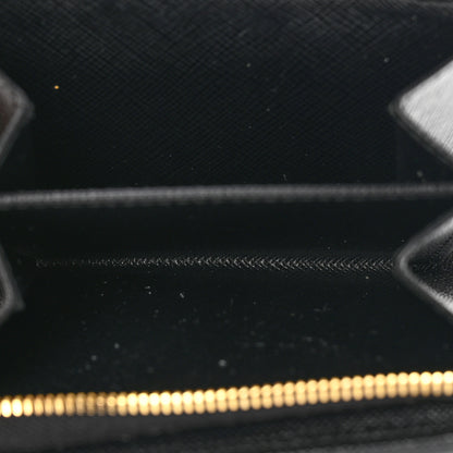 Prada Nylon Saffiano Metal Compact Wallet Black 5 of 7