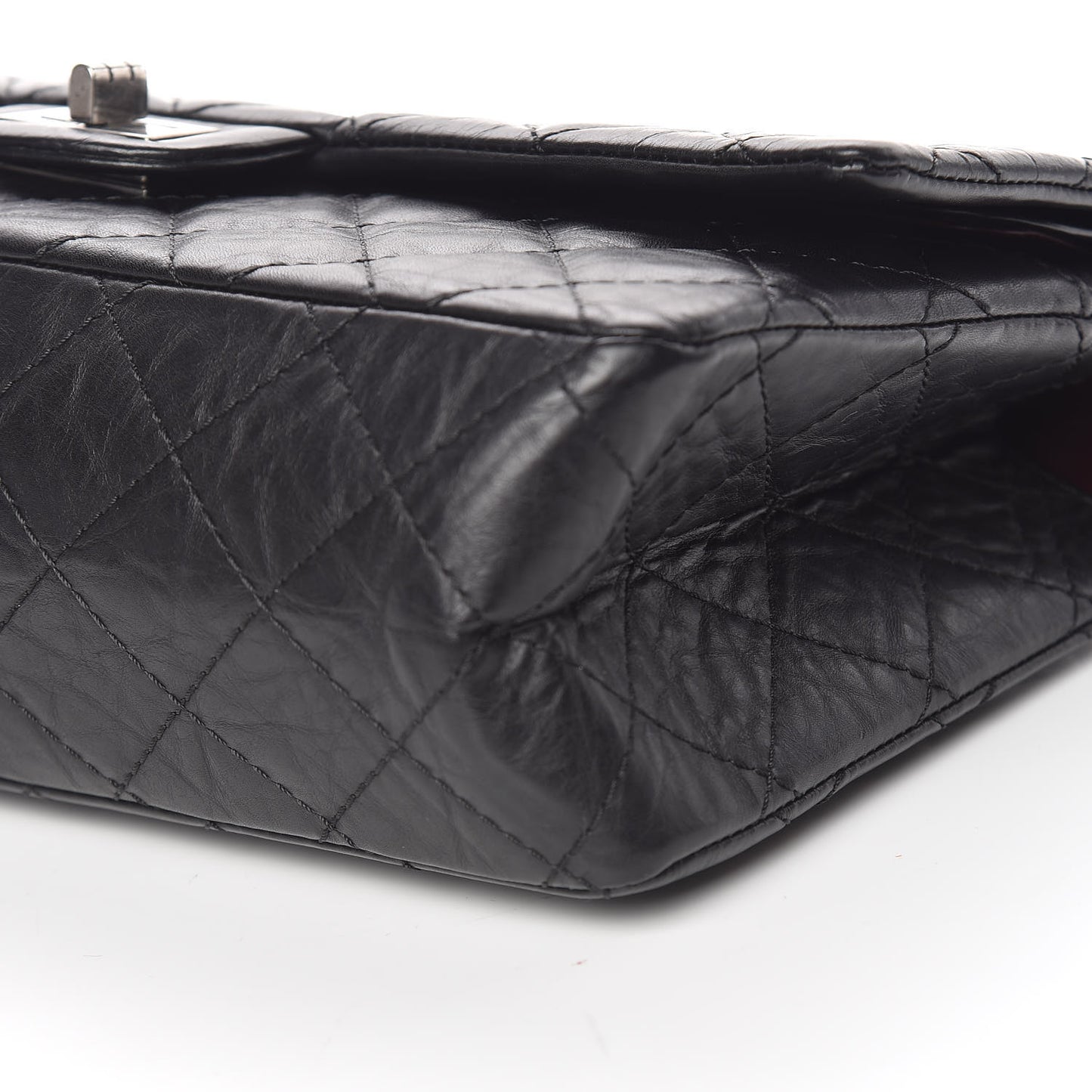 Aged Calfskin Quilted 2.55 Reissue 226 Flap Black