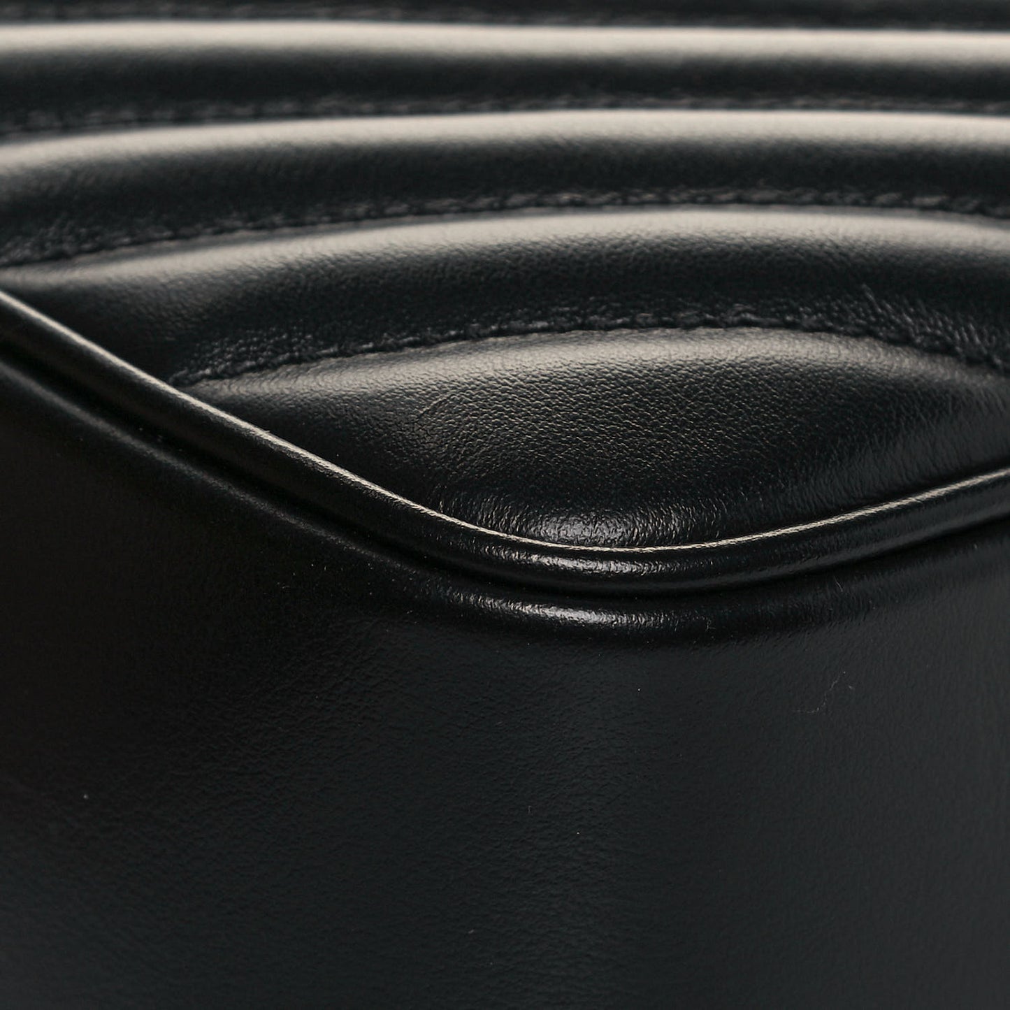 Calfskin Matelasse Monogram Lou Camera Bag Black