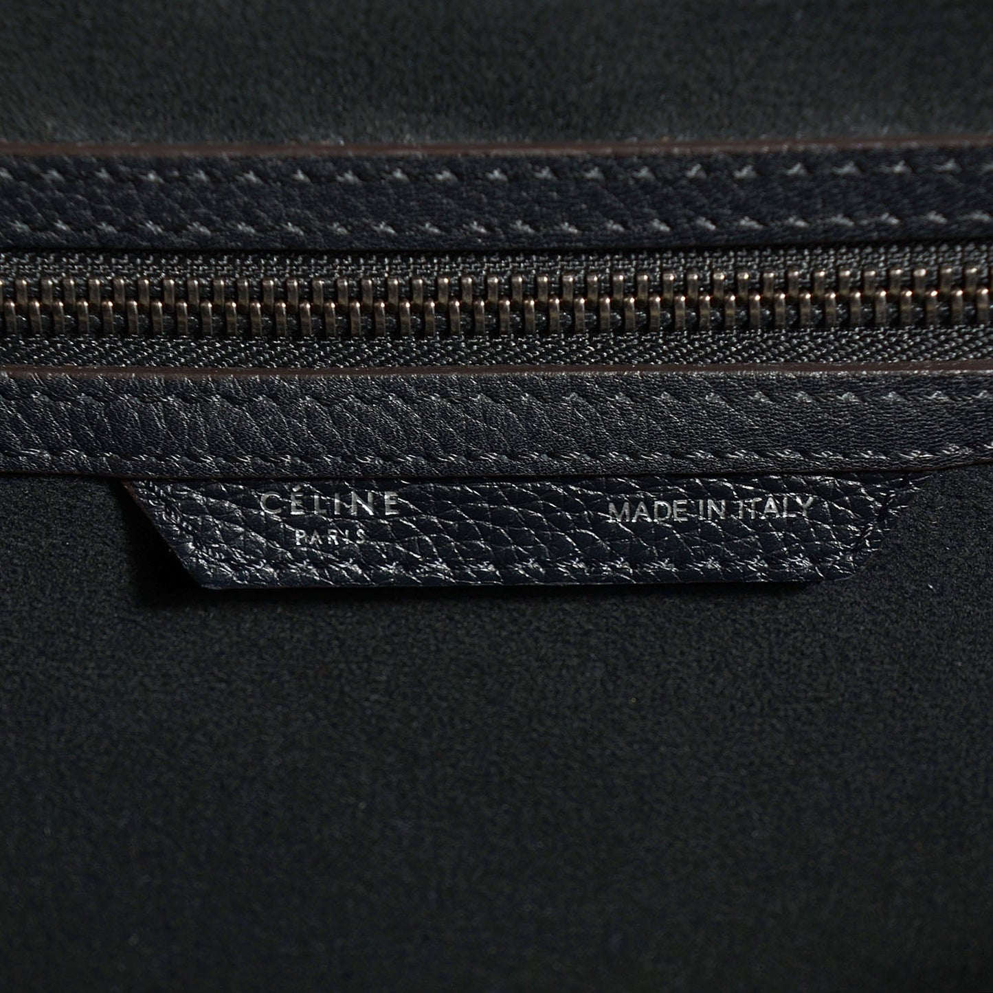 Drummed Calfskin Mini Luggage Black