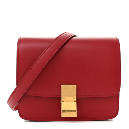 Celine Smooth Calfskin Small Classic Box Flap Bag Red 1 of 16
