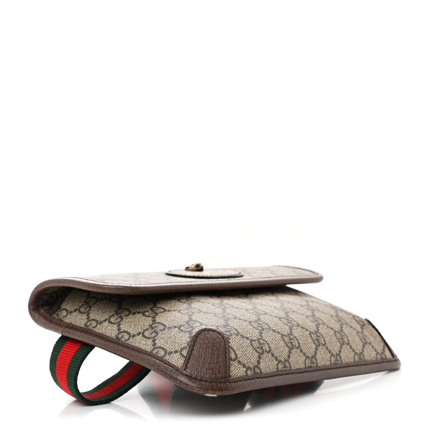 GG Supreme Monogram Neo Vintage Web Belt Bag Brown
