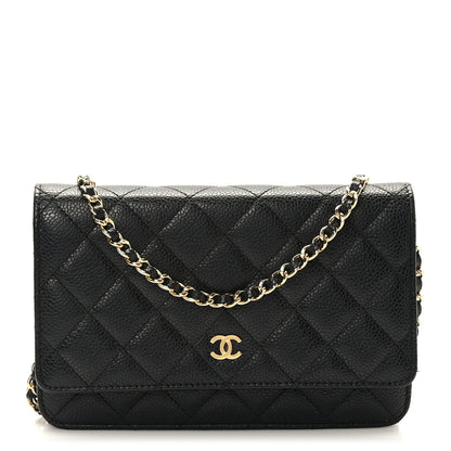 Chanel Caviar Quilted Wallet on Chain WOC Black 1 of 9
