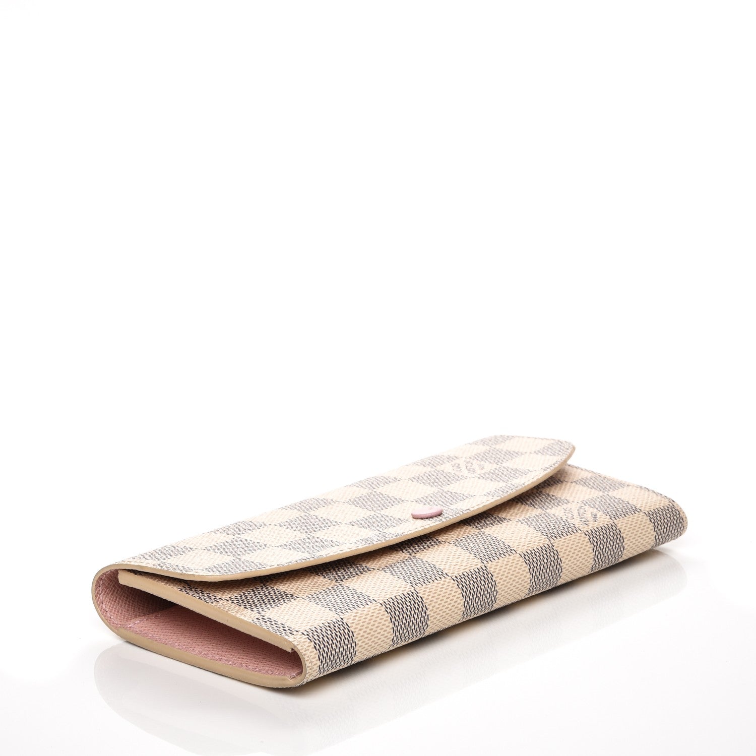 Louis Vuitton Damier Azur Emilie Wallet Rose Ballerine 4 of 6