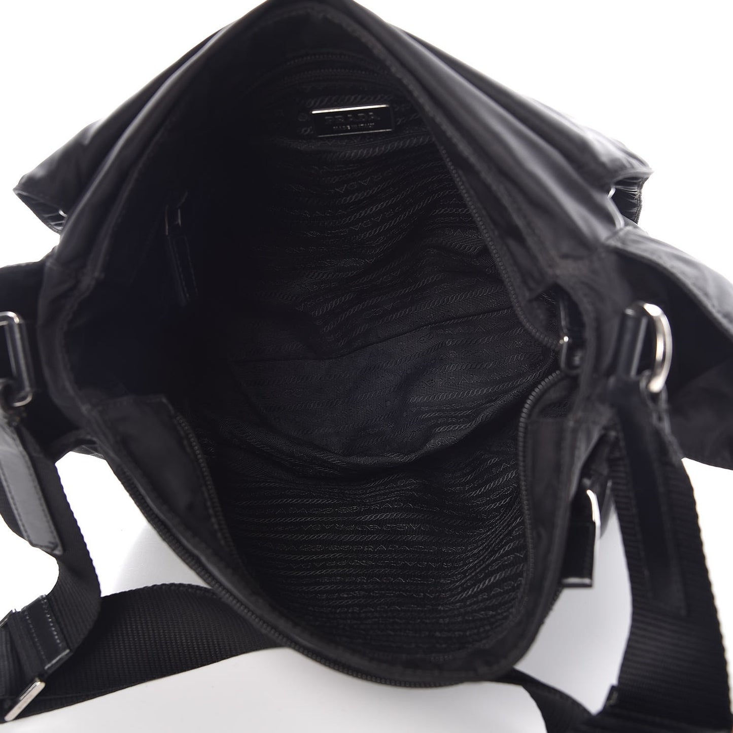 Nylon Vela Messenger Bag Black