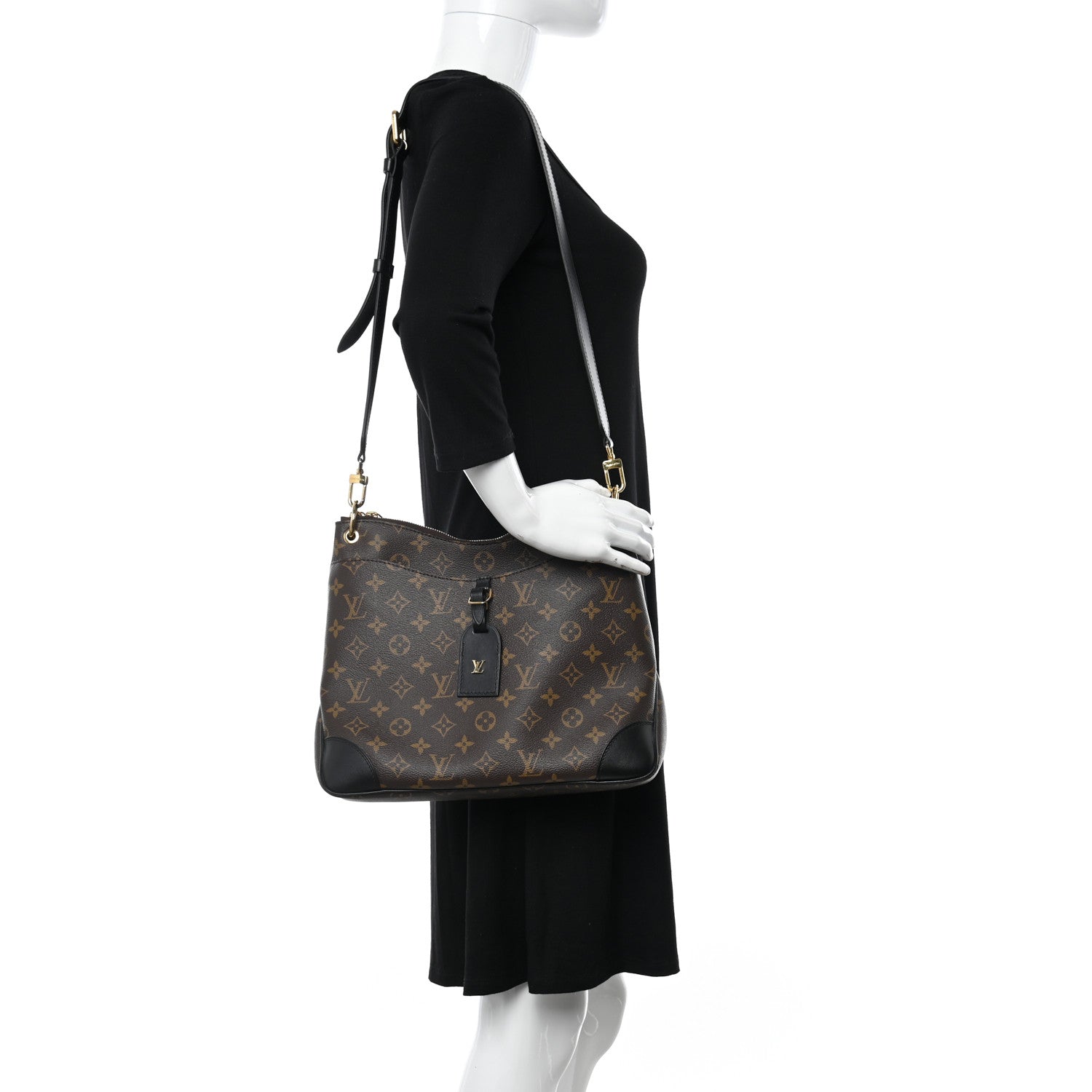 Louis Vuitton Monogram Odeon MM Black 2 of 9