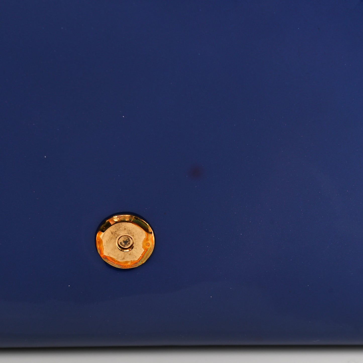 Patent Calfskin Monogram Large Belle De Jour Clutch Royal Blue