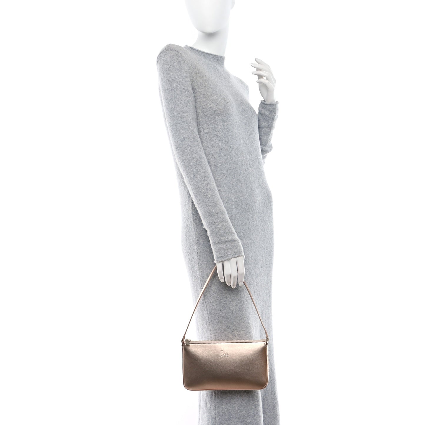 Metallic Nappa Loubila Shoulder Bag Leche