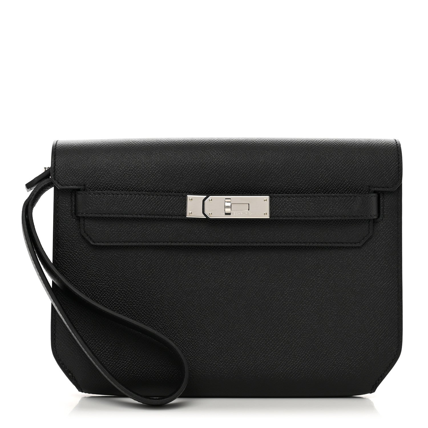 Hermes Epsom Kelly Depeches 25 Pouch Black 1 of 8