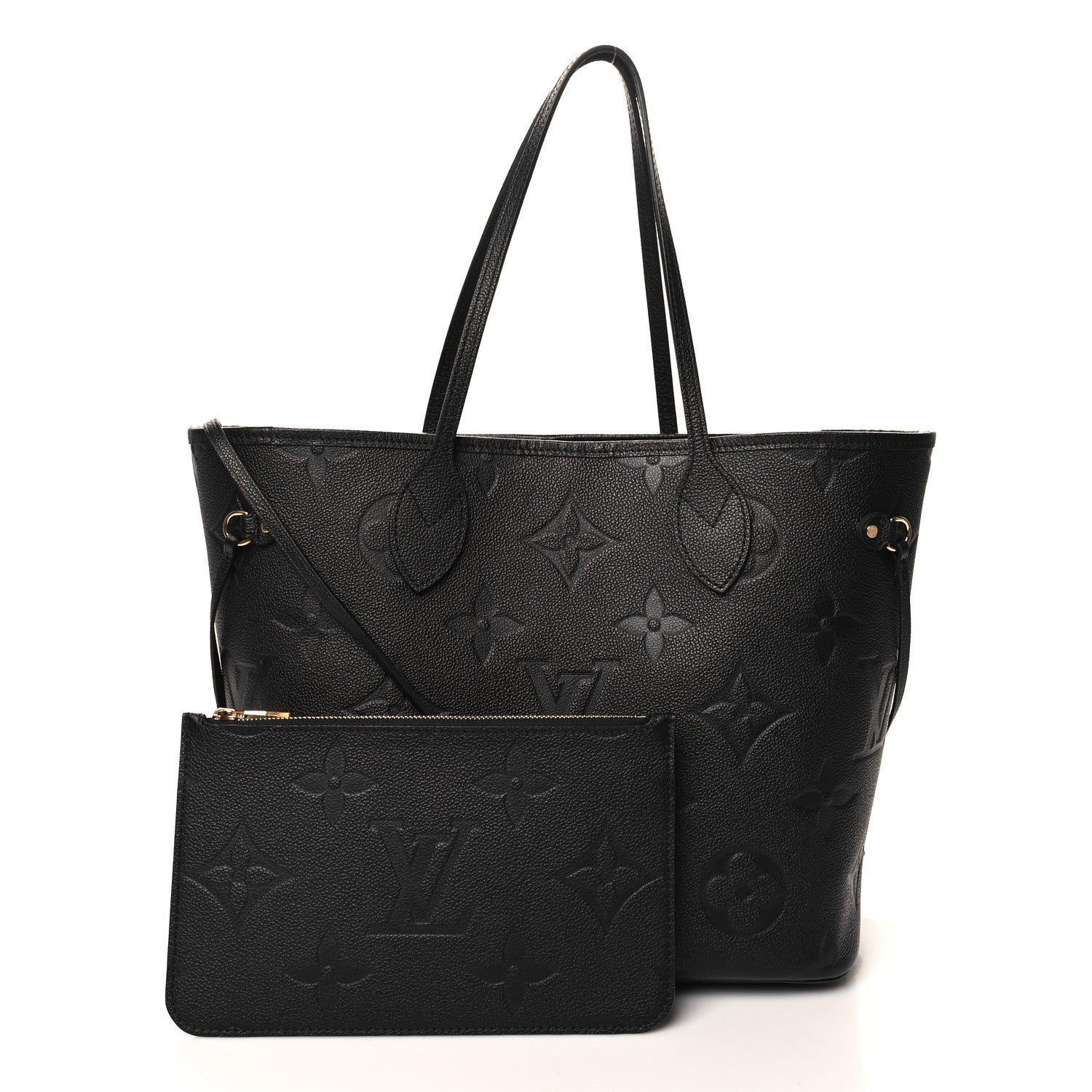 Louis Vuitton Empreinte Monogram Giant Neverfull MM Black 3 of 11