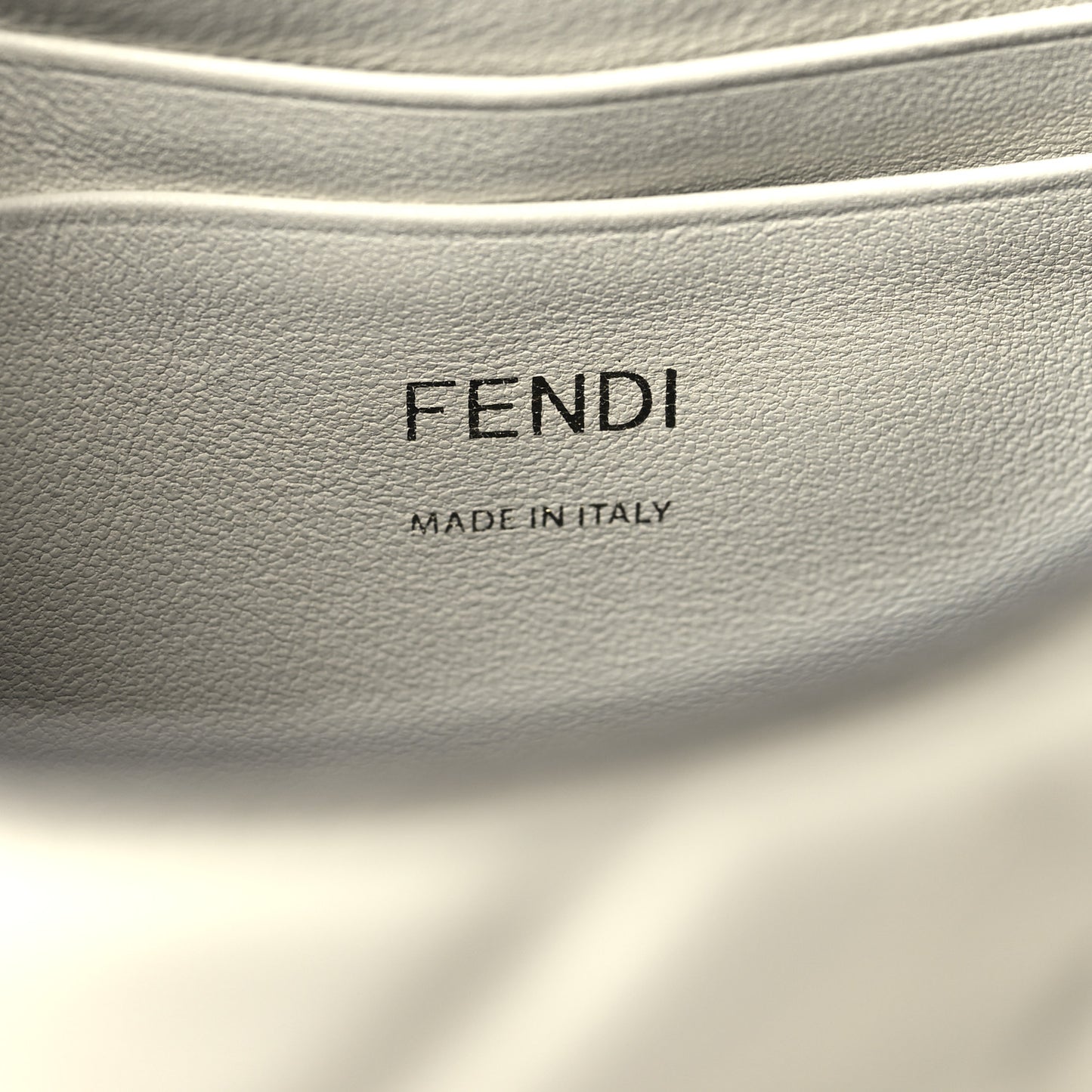 Nappa FF 1974 Embossed Mini Baguette White