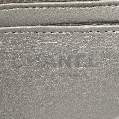 Chanel Patent Metallic Crumpled Calfskin Chevron Quilted Mini Rectangular Flap Silver 6 of 12