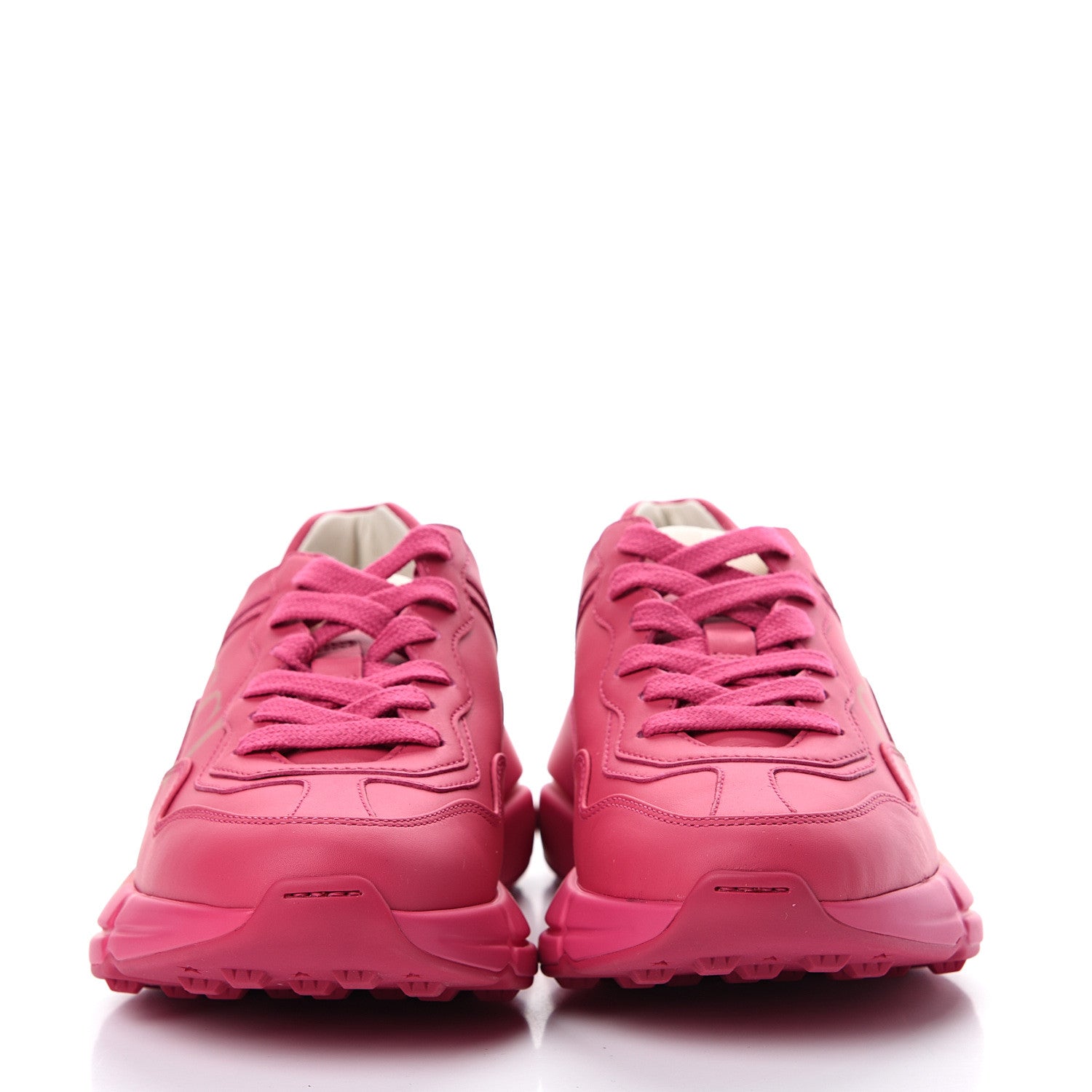 Gucci Calfskin Logo Womens Rhyton Sneakers 36.5 Box Pink 2 of 8