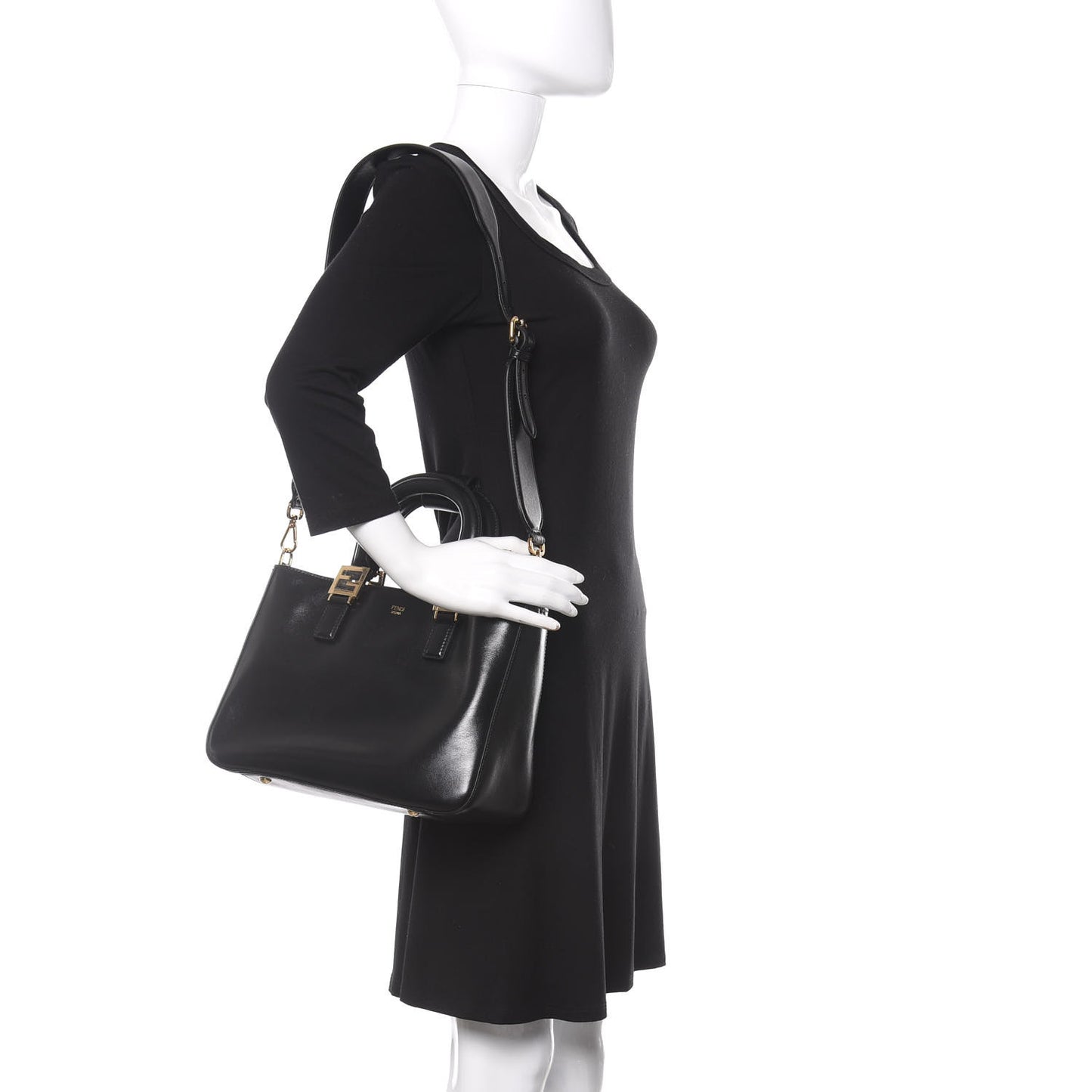 Vitello Glacier Small FF Tote Black
