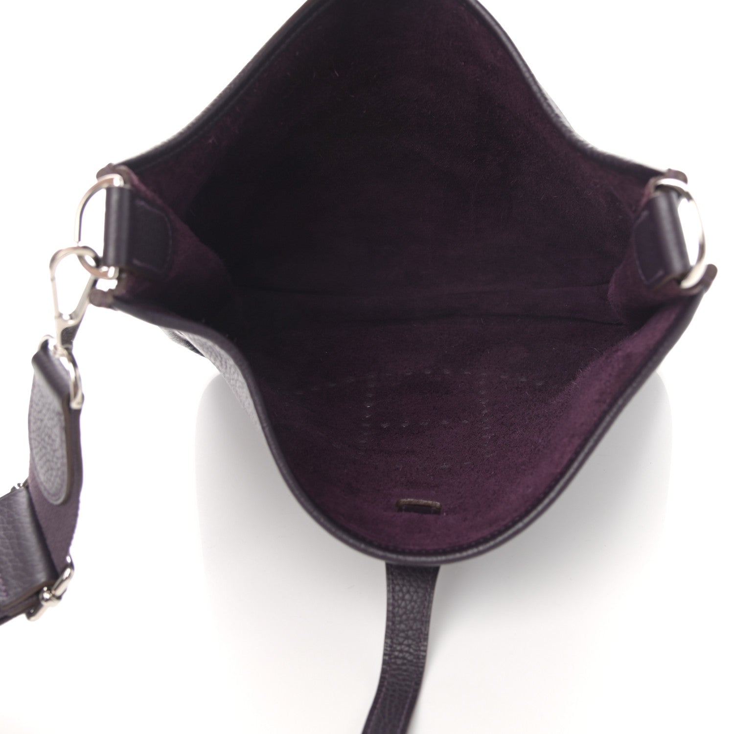 Hermes Taurillon Clemence Evelyne III PM Raisin 5 of 13