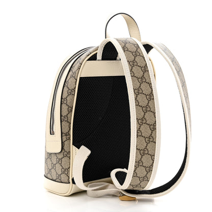 Gucci GG Supreme Monogram Textured Calfskin Web Small Ophidia Day Backpack Beige Ebony Mystic White 3 of 10