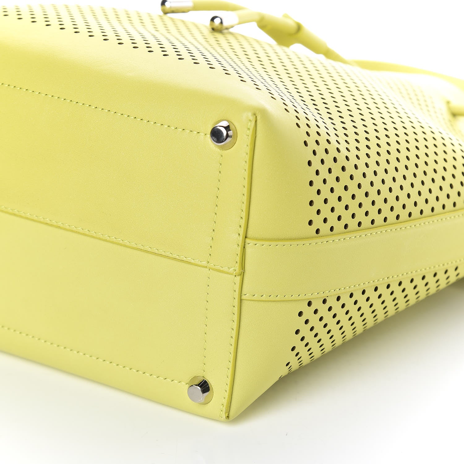 Proenza Schouler Calfskin Perforated Medium Bucket Bag Sulphur 8 of 9