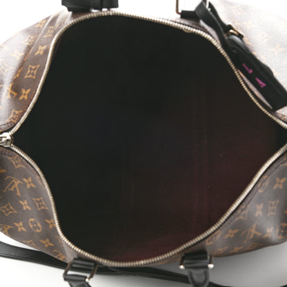 Louis Vuitton Monogram Macassar Keepall Bandouliere 45 5 of 13