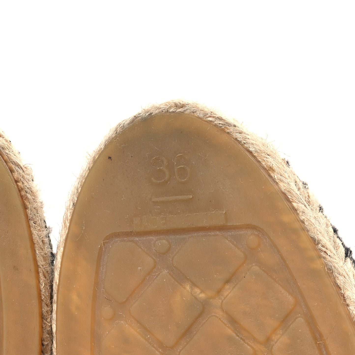 Metallic Tweed Grosgrain CC Espadrilles 36 Black Gold