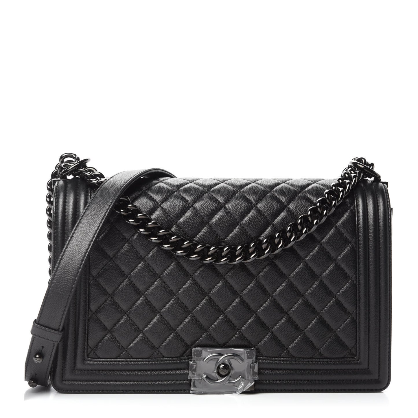 Caviar Quilted New Medium Boy Flap So Black