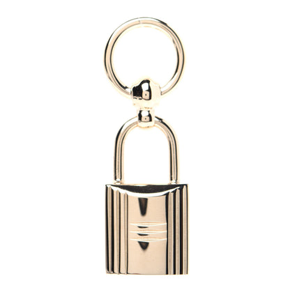 Hermes Permabrass Mini Loop Charms Cadenas Scarf Ring Gold 1 of 4
