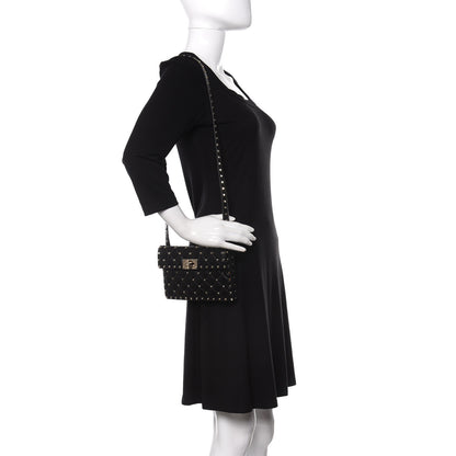 Valentino Garavani Lambskin Rockstud Spike Crossbody Bag Black 2 of 9