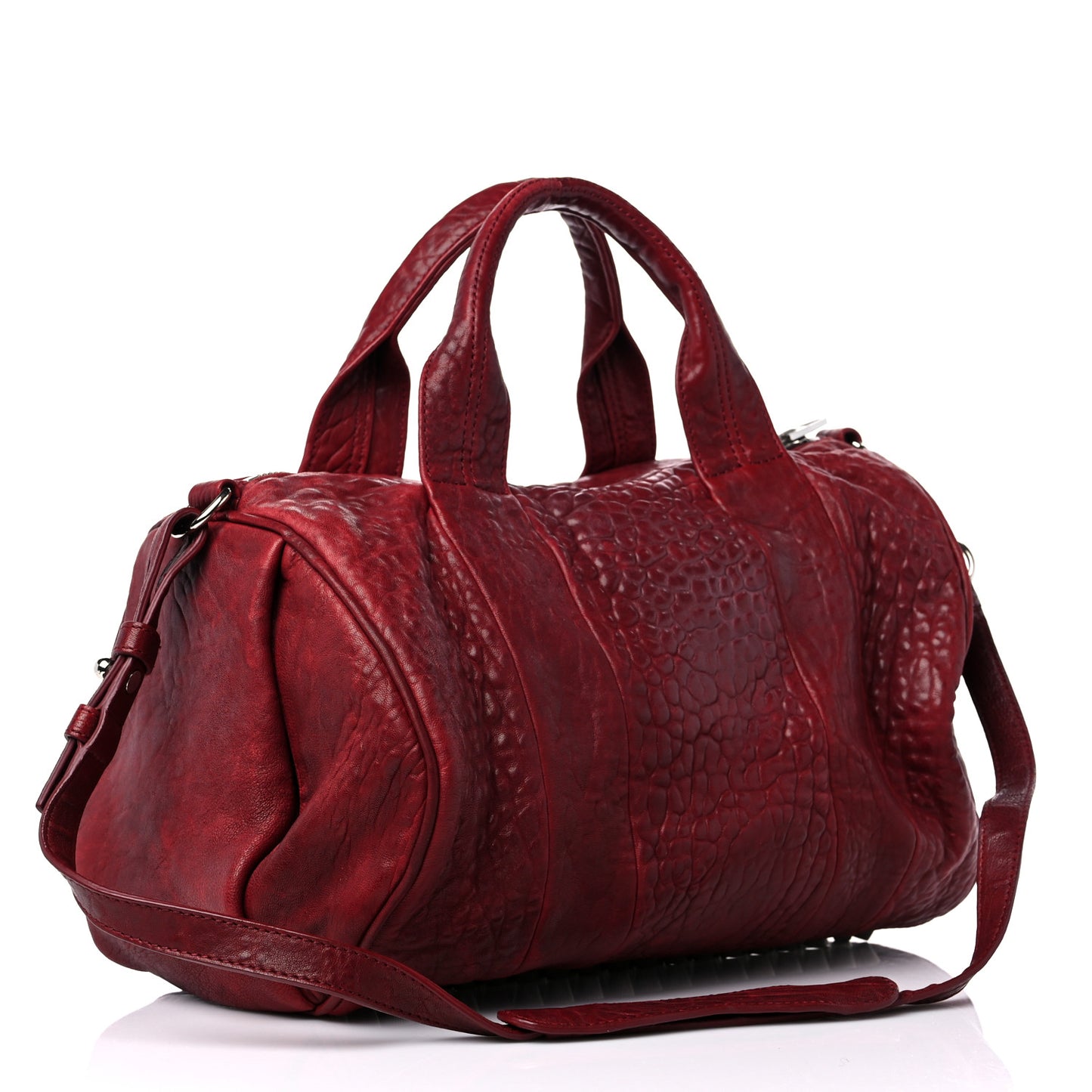Pebbled Lambskin Rocco Spice Silver Hardware